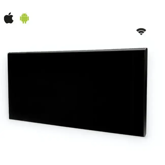 Tweedekans - Adax neo Wifi zwart elektrische verwarming - 800Watt 33cm x 75cm