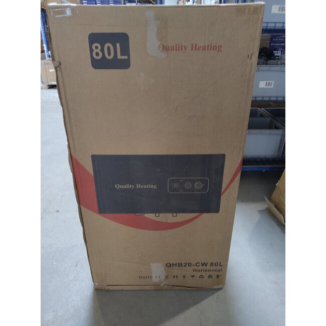 Tweedekans - 80 Liter QH dual horizontaal elektrische boiler met digitale bediening - 80 Liter QH dual horizontaal elektrische boiler met digitale bediening
