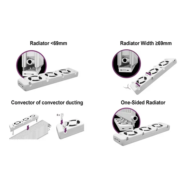 QH Booster radiator ventilator single set