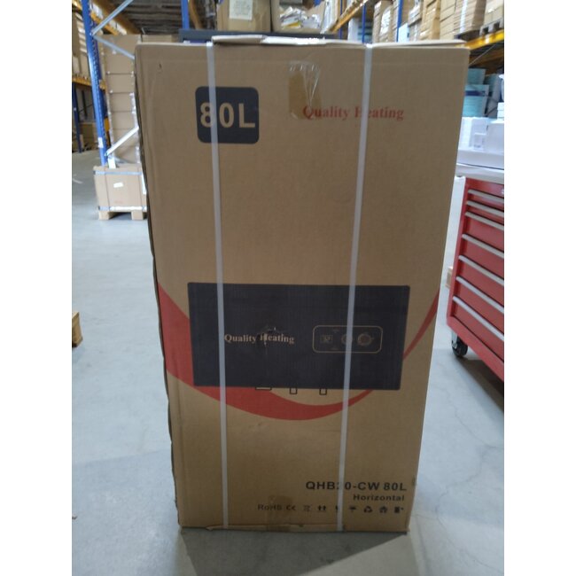Tweedekans - 80 Liter QH dual horizontaal elektrische boiler met digitale bediening - 80 Liter QH dual horizontaal elektrische boiler met digitale bediening
