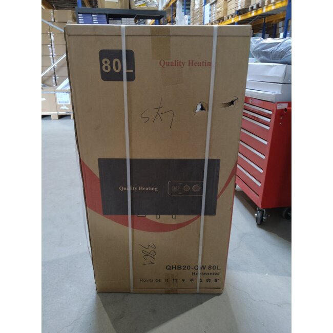 Tweedekans - 80 Liter QH dual horizontaal elektrische boiler met digitale bediening - 80 Liter QH dual horizontaal elektrische boiler met digitale bediening