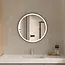 Smart spiegel rond 80cm zwart frame met led verlichting, anti-condens en wifi