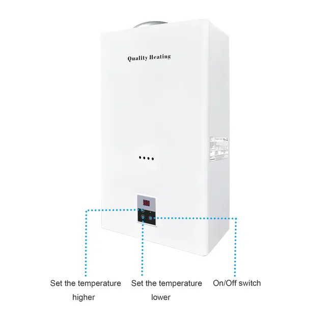 EcoTherm Electronische geiser Digitaal 14L Low Nox Propaan open kamer