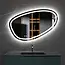 Spiegel asymmetrisch inbouw led verlichting en anti-condens 100cm breed en 65cm hoog