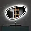 Quality Heating Spiegel asymmetrisch inbouw led verlichting en anti-condens 90cm breed en 60cm hoog