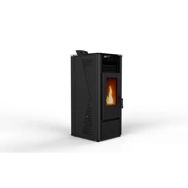 Pelletkachel - 9.6 kW 80 -90 m² - 5 niveaus - timer - KM1009A - Black