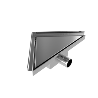 Tweedekans - Hoekdrain douchegoot 20 x 28 x 8 cm RVS - Default