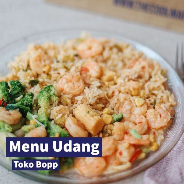 Toko Bopp Indonesische maaltijd: Udang, Toemis Broccoli en Nasi Goreng 600gr (1p)