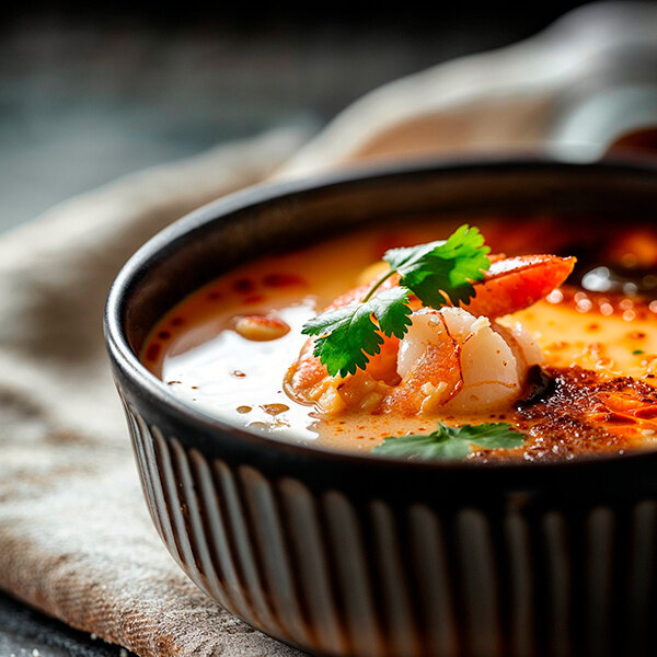 Restaurant BaiYok Thais Thaise lichte maaltijd: garnalen-citroensoep (1p)