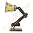 Industriële wandlamp "Wood & Yellow Iron"