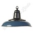 Industriële Bauhaus lamp "Blue Cast Flower" - emaille en gietijzer