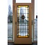 Glas in lood deur gebrandschilderd