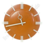 Stoere wandklok - orange