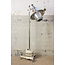 Industriële vloerlamp/oude warmtelamp 'White Flamingo'