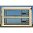 71,5 x 49,5 cm - Glas in lood raam No. 414