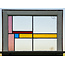 68,5 x 52,5 cm - Glas in lood raam No. 420