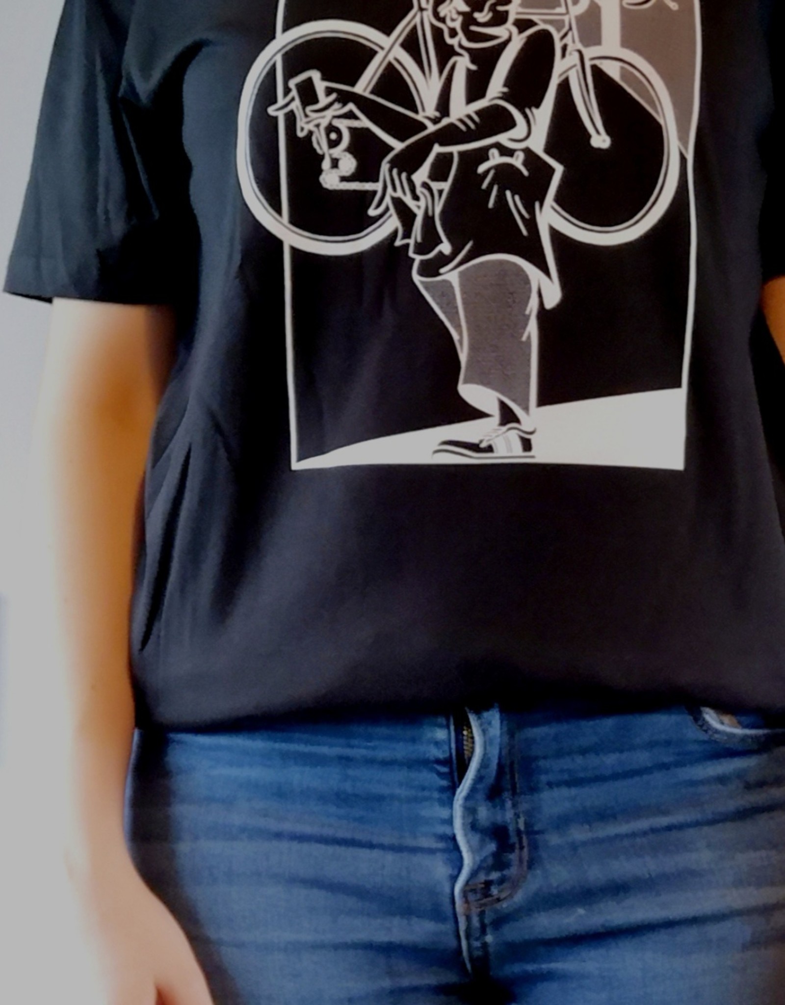 T-shirt Flandrien Oil  - Zwart