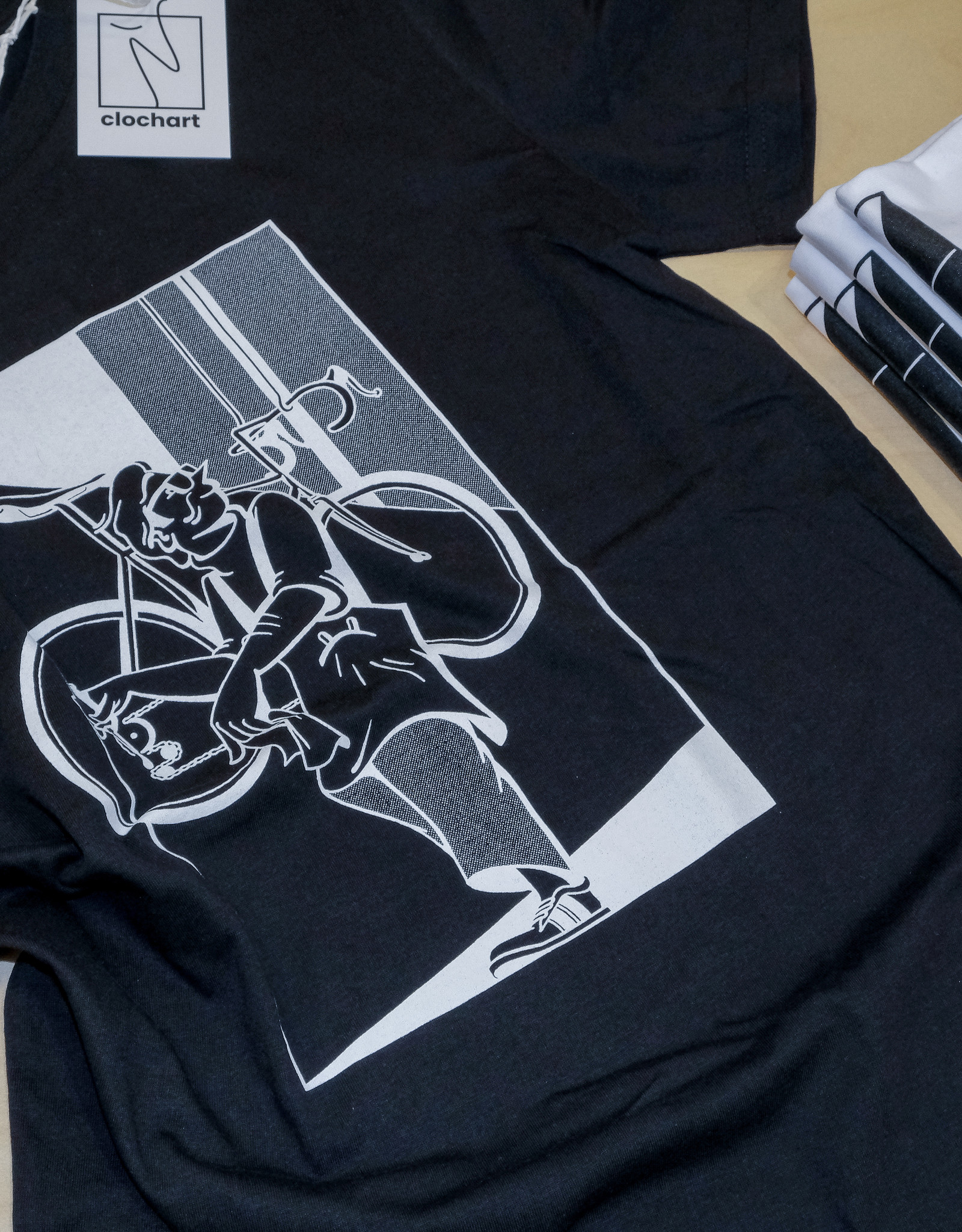 T-shirt Flandrien Oil  - Zwart