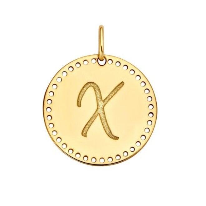 Identity Circle Perforated Maxi 14K Goud