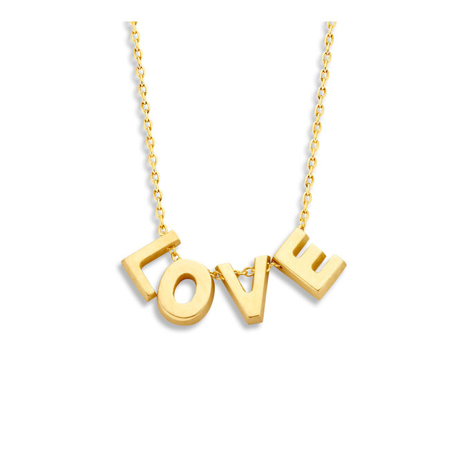 Capital Necklace - 4 Capitals 14K Gold