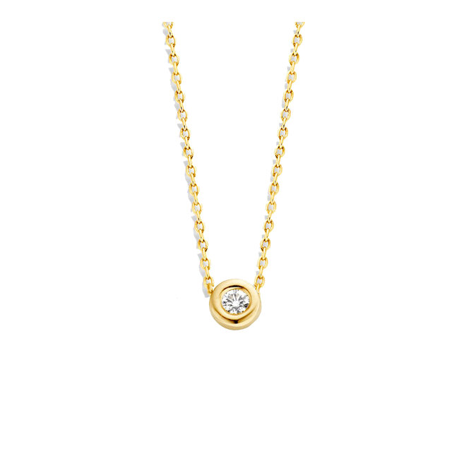 Capital Necklace - 1 Diamond 14K Gold