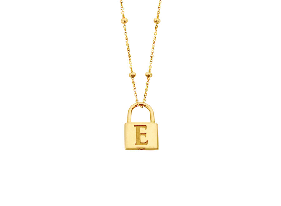 Charm Lock Necklace with Bullet Collier