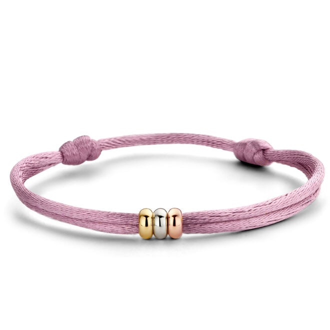 Iconic Triple Love Satijnkoord Armband