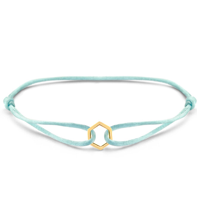 Iconic Hexagon Satijnkoord Armband