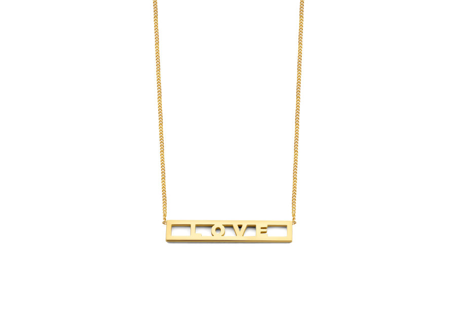Love Bar Necklace 4 Letters