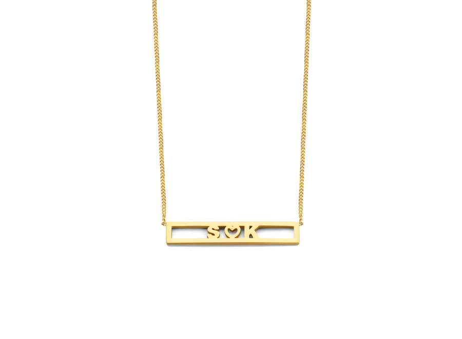 Love Bar Necklace 3 Letters