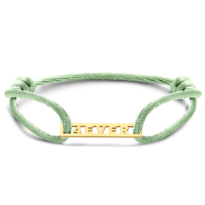 Love Bar Satijnkoord Armband - 5 letters