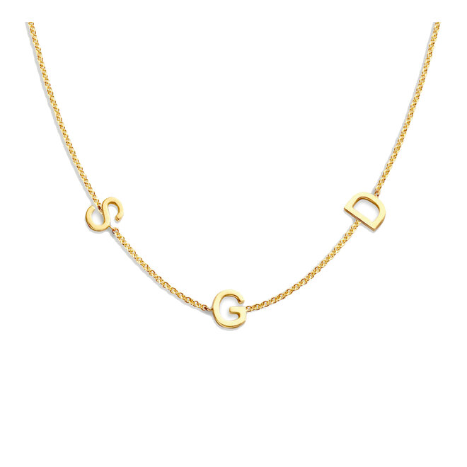 Love Letter Ketting - 3 Initialen