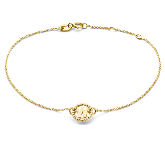 Vintage Letter Bracelet 14K Gold