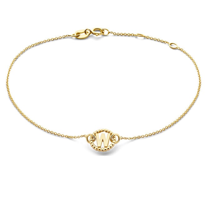 Vintage Letter Armband 14K Goud