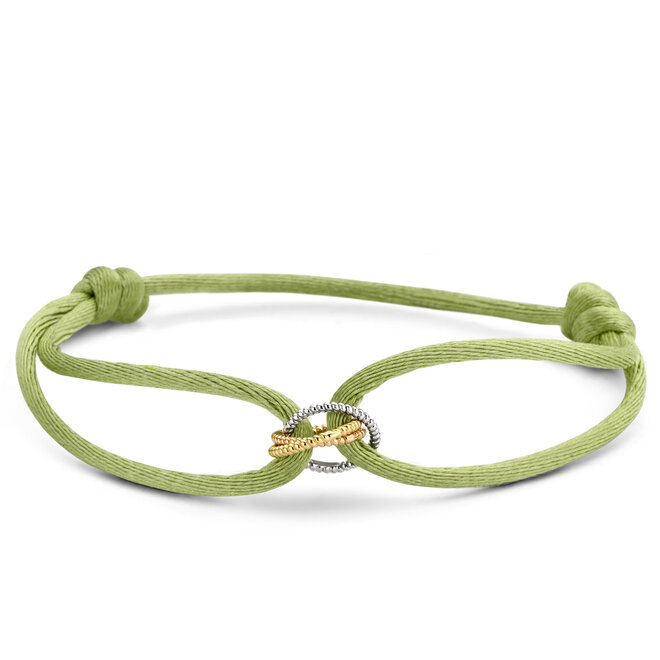 Vintage Triple Love Satijnkoord Armband