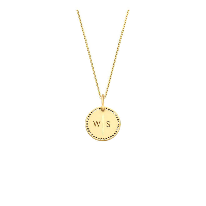 Identity Circle Small Perforated with Necklace 2 letters