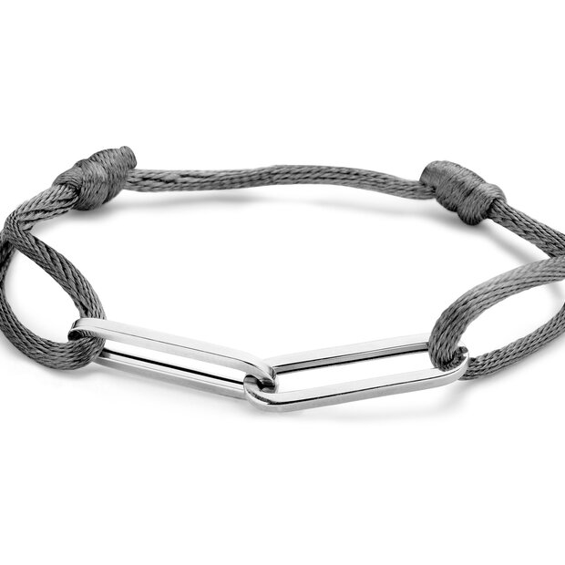 Link Man Satijnkoord Armband - 2 Links