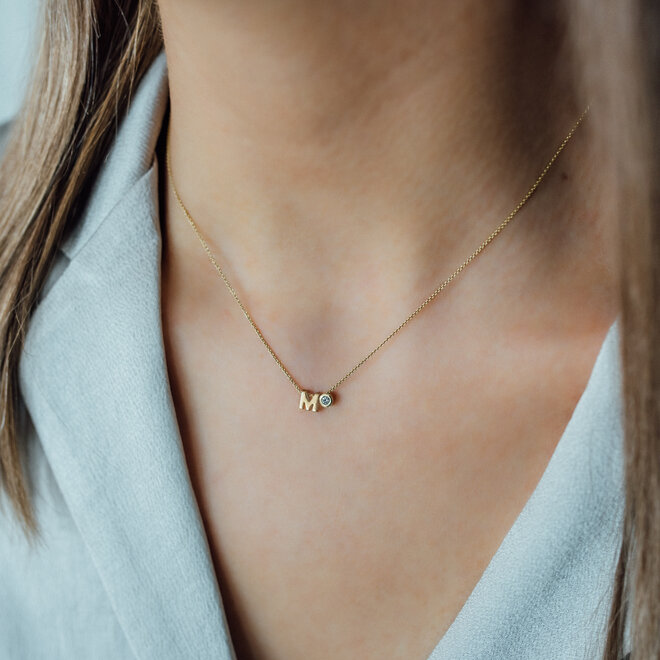 Capital Ketting - 2 Capitals en 1 Diamant