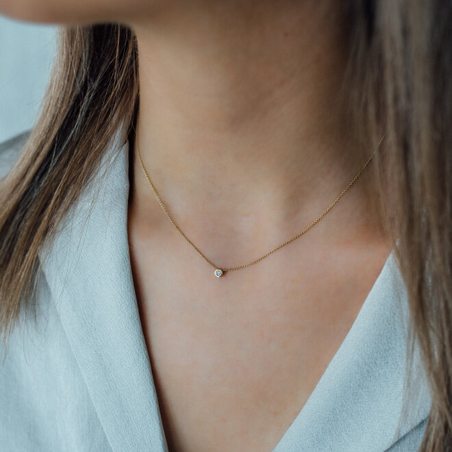 Capital Necklace 1 Diamond