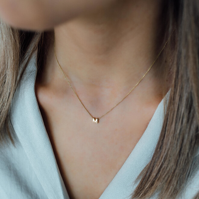 Capital Necklace 14K Gold
