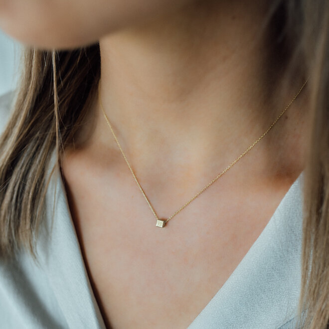 Cube Ketting - 1 Cube met 4 verschillende graveringen