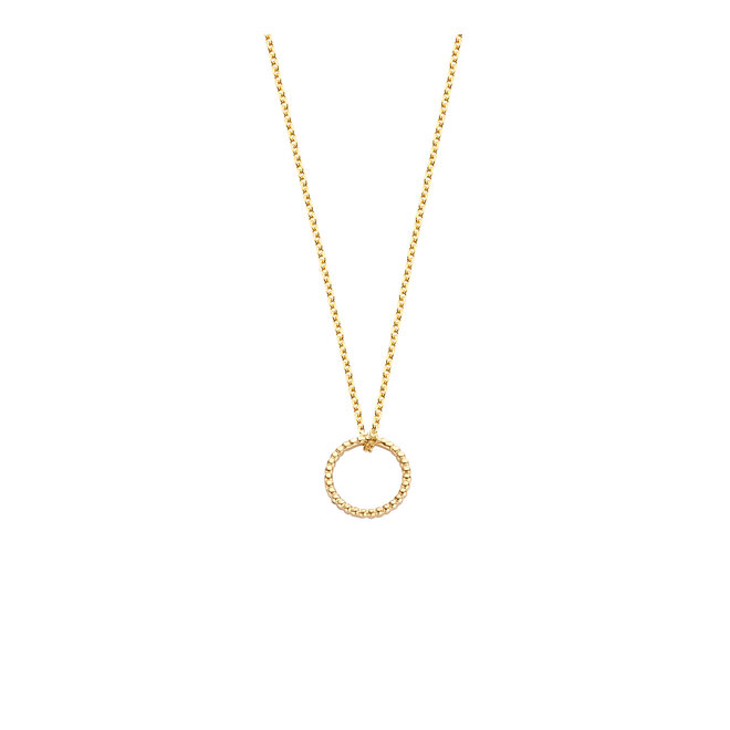 Vintage Cirkel Ketting 14K Goud