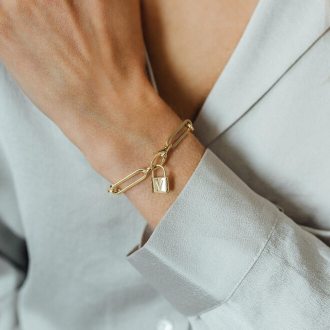 Charm Armband met Slot 14K Goud