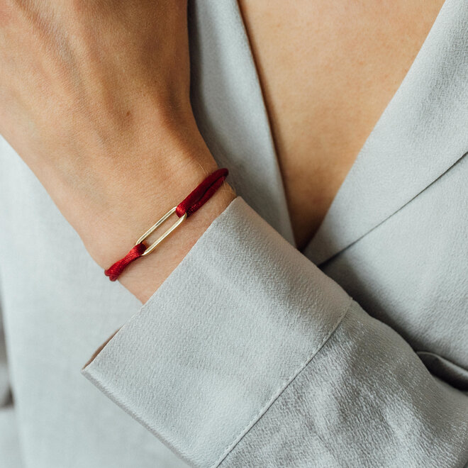 Link Satijnkoord Armband