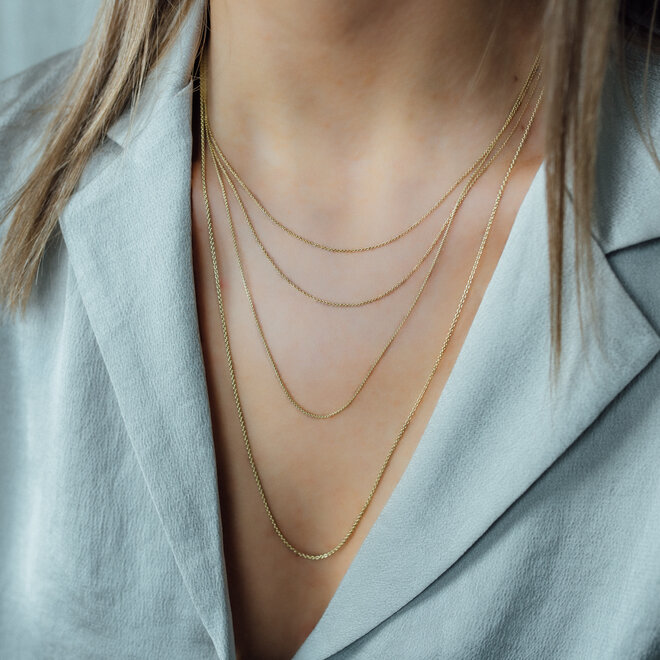 Anker Ketting 0.8 mm 14K Goud
