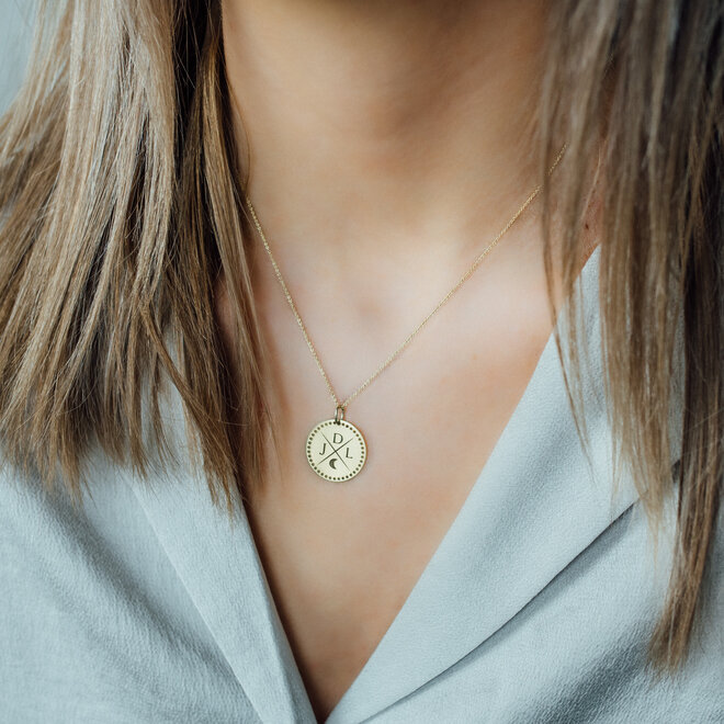 Identity Circle Perforated Groot Ketting