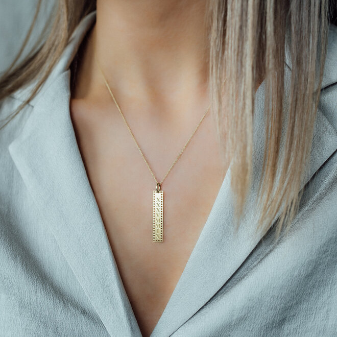 Identity Charm Vertical Bar with Necklace
