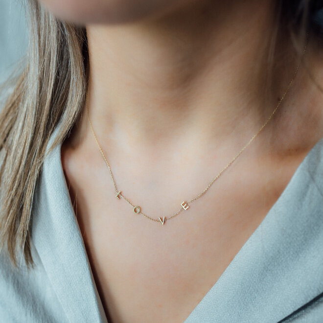 Love Letter Ketting - 2 Initialen