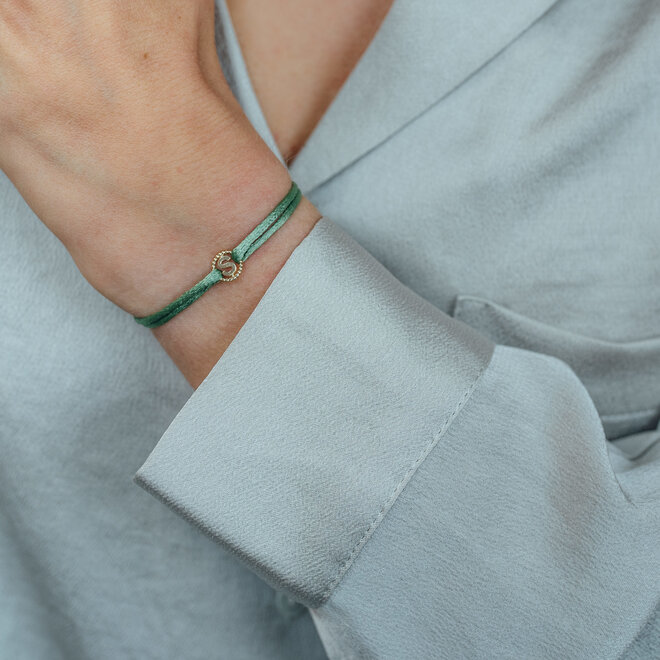 Vintage Letter Satijnkoord Armband