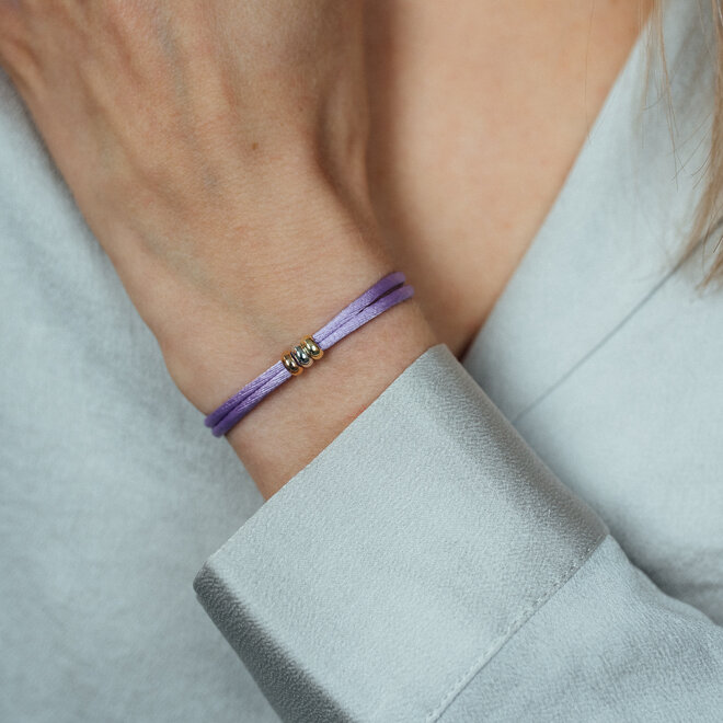 Iconic Triple Love Satijnkoord Armband